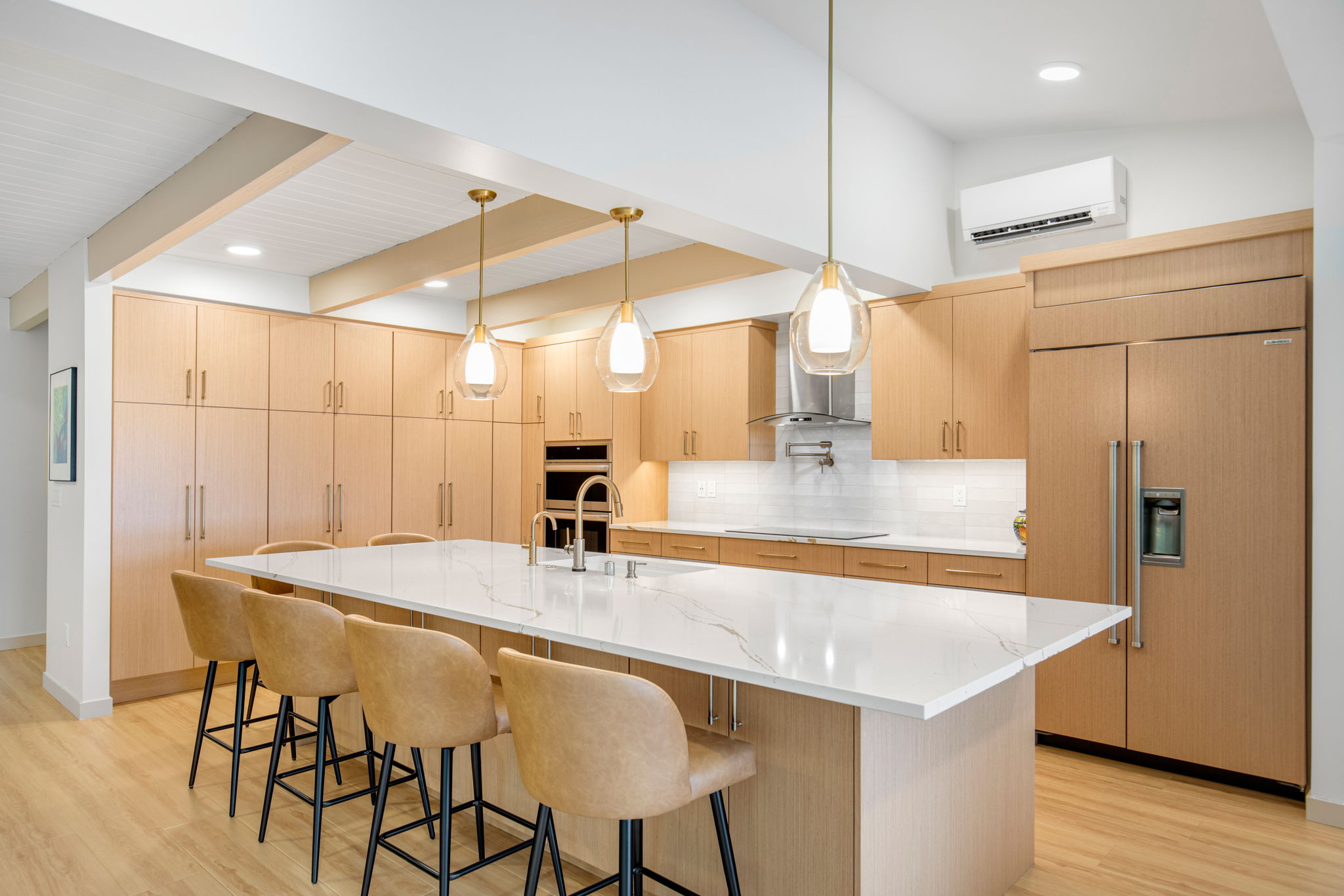 Kitchen remodel with quartz countertops and custom cabinetry