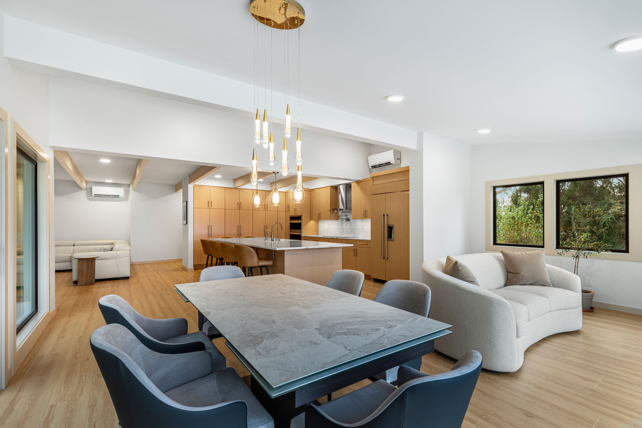 Open concept dining and kitchen renovation